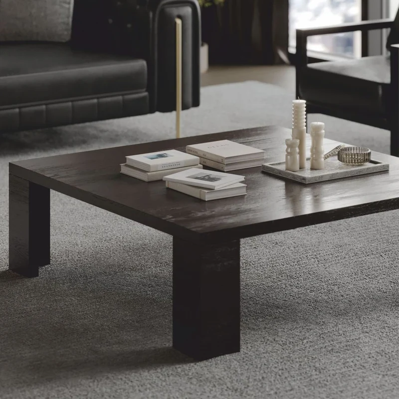 Casa Padrino Luxus Couchtisch Dunkelbraun 140 cm - Wohnzimmer & Hotel Möbel