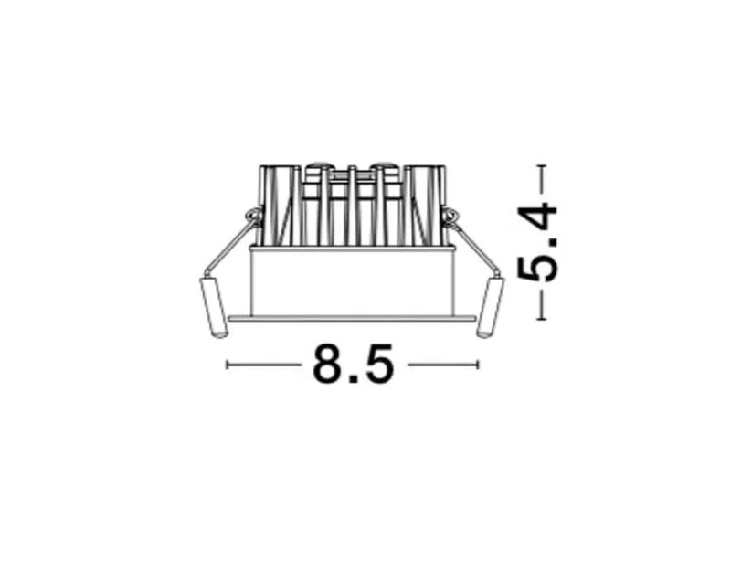 Blade LED Außeneinbauspot H 5,4cm 3000K IP65