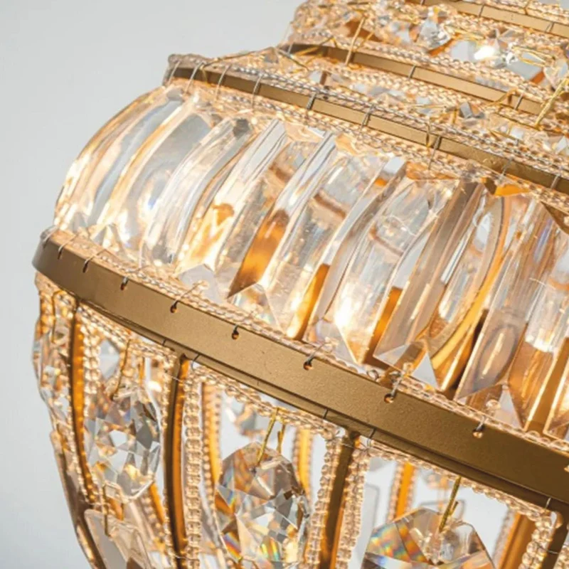 Casa Padrino Barock Kristall Kronleuchter Gold Ø 42 x H. 80 cm - Barock Leuchten