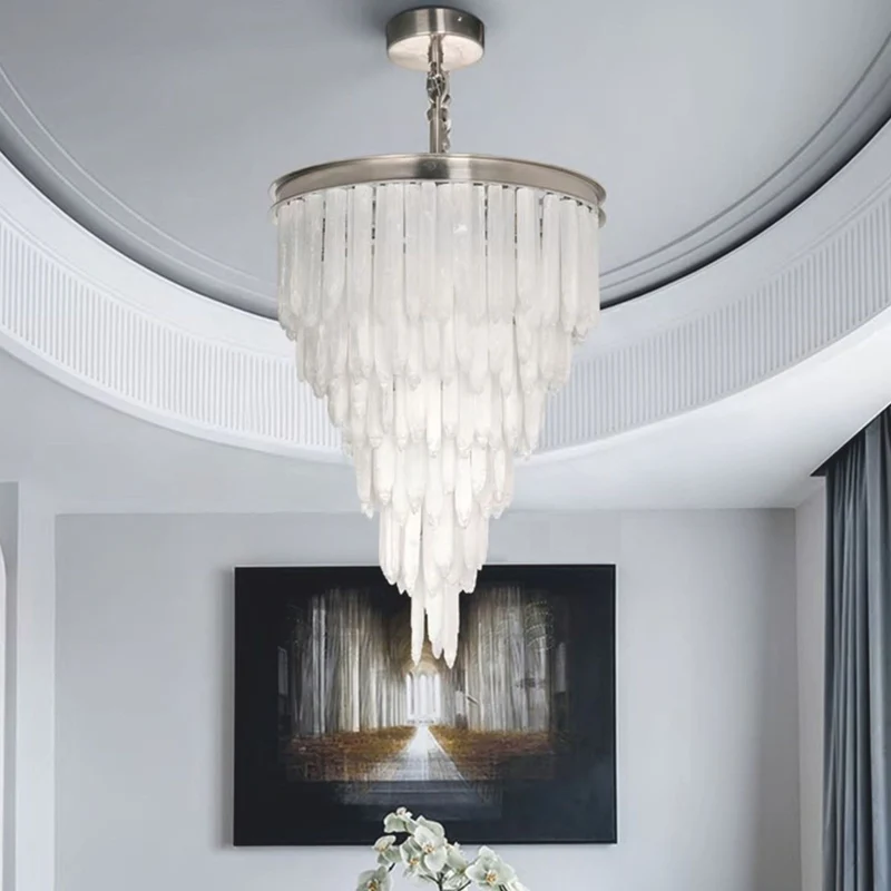 Casa Padrino Luxus Kristall Kronleuchter Silber Ø 60 x H. 75 cm - Luxus Interior