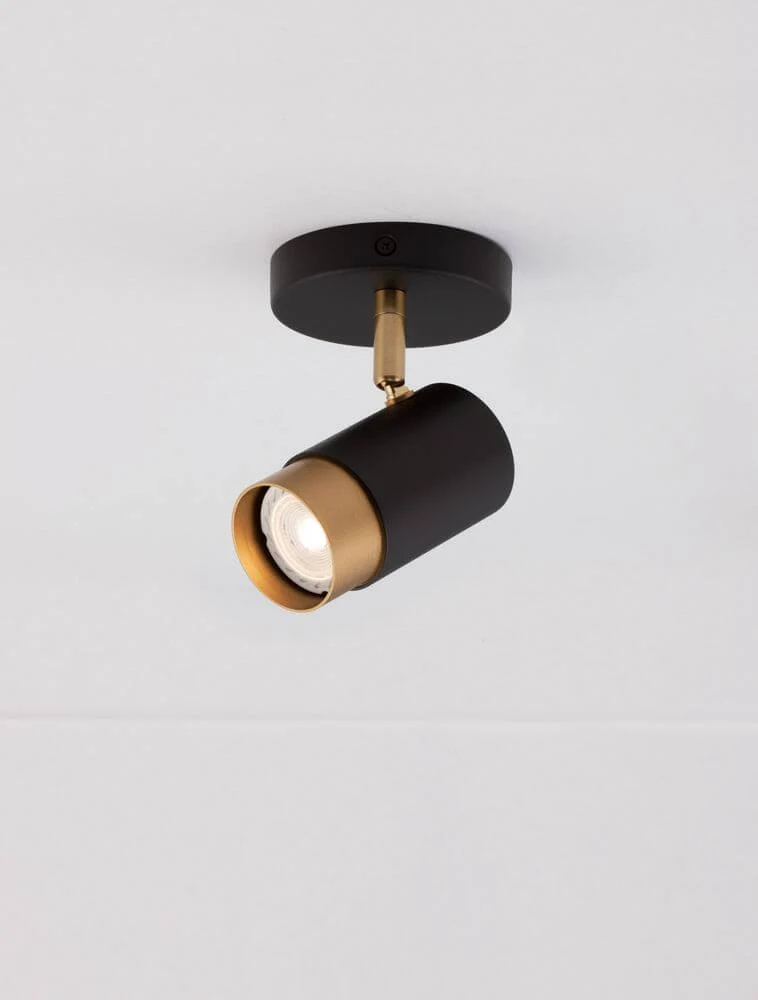 Pogno Deckenleuchte Ø 5,4cm Schwarz, Gold