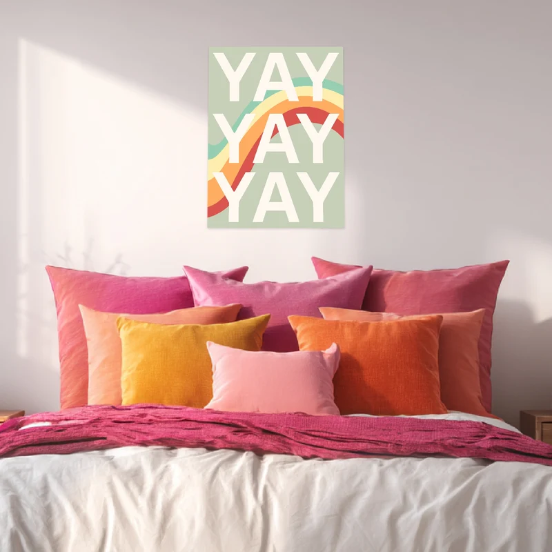 YAY Typografie Regenbogen Poster