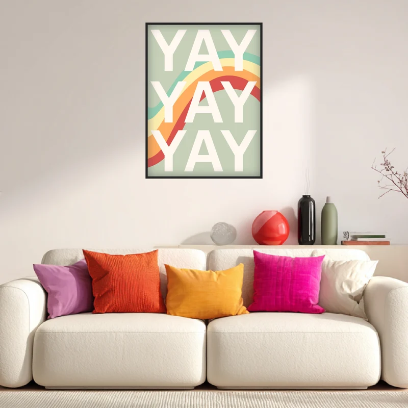 YAY Typografie Regenbogen Poster