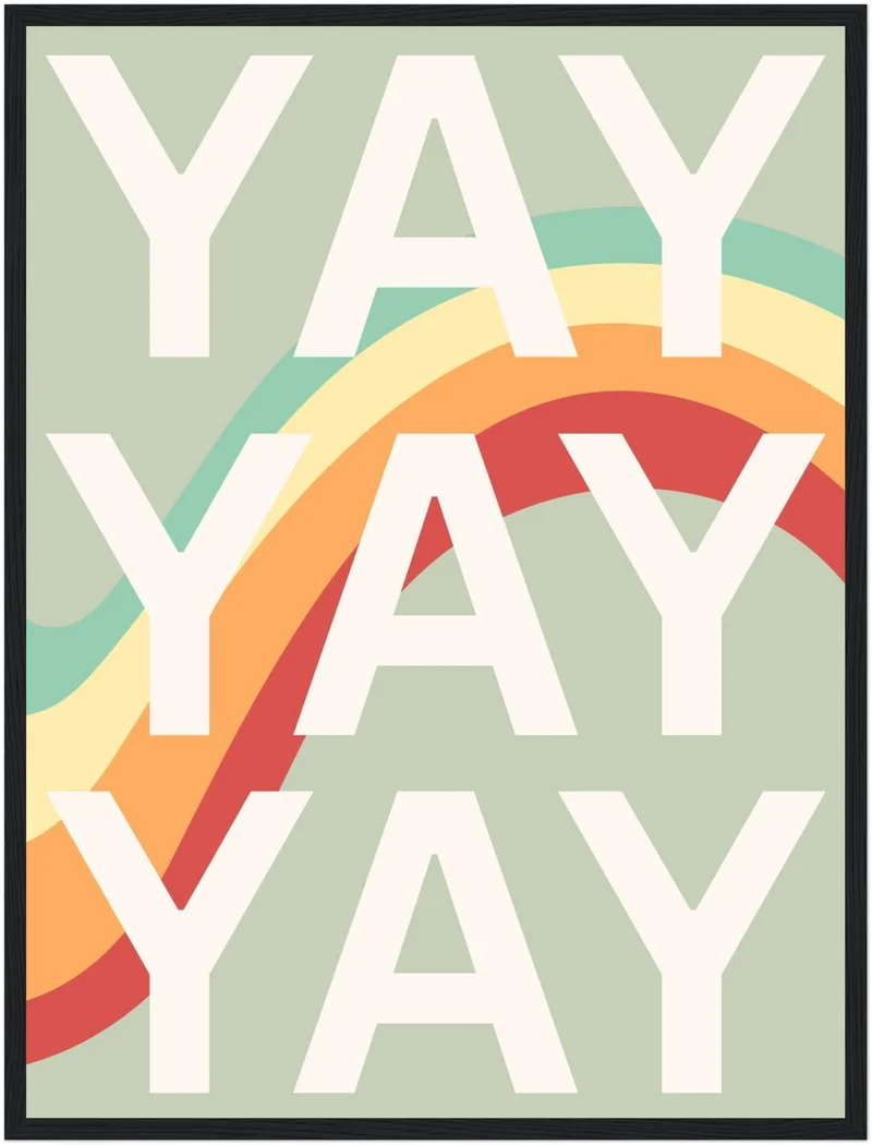 YAY Typografie Regenbogen Poster
