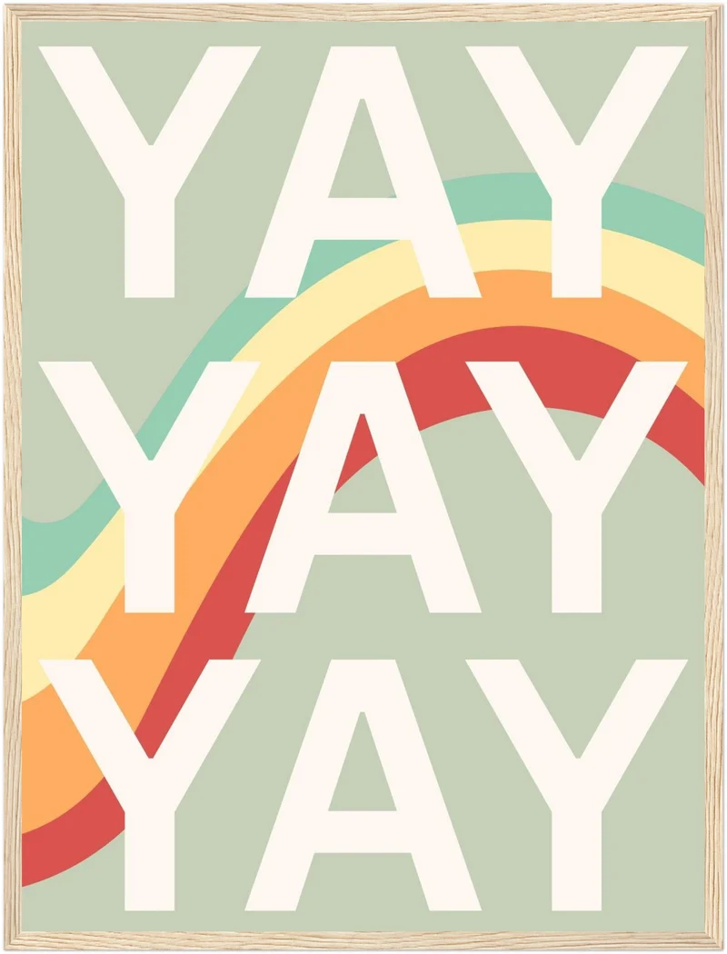 YAY Typografie Regenbogen Poster