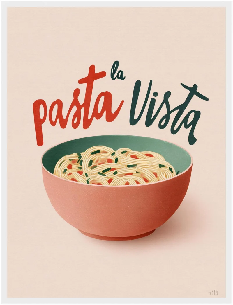 Pasta in Schale Poster