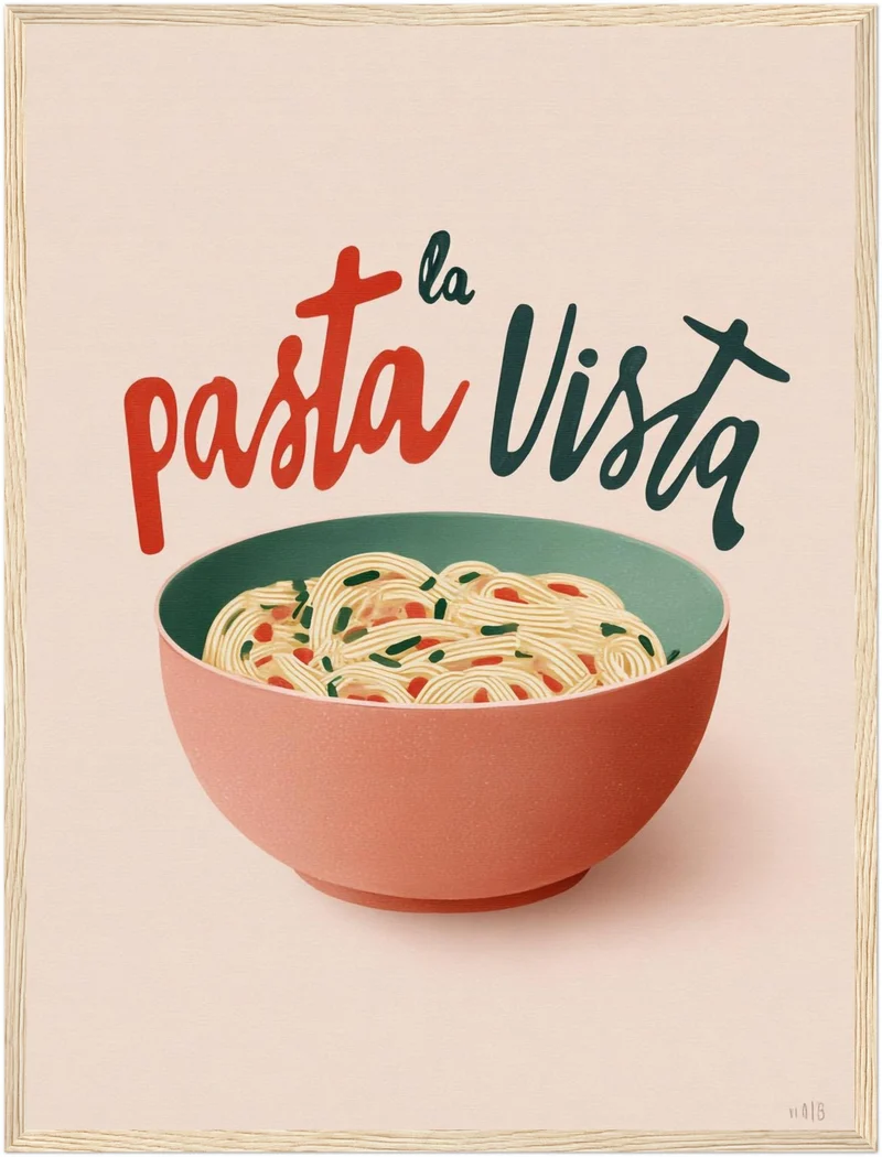 Pasta in Schale Poster