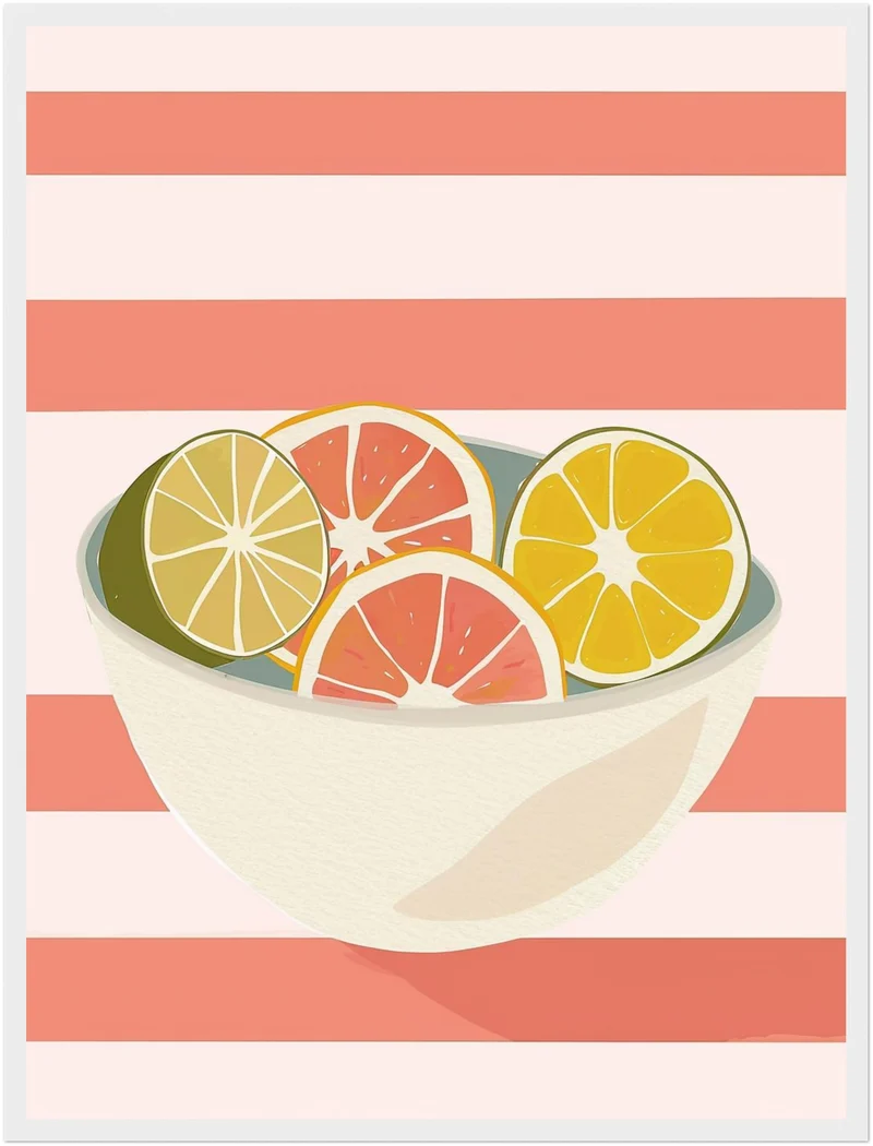 Zitrusfrüchte in Schale Poster