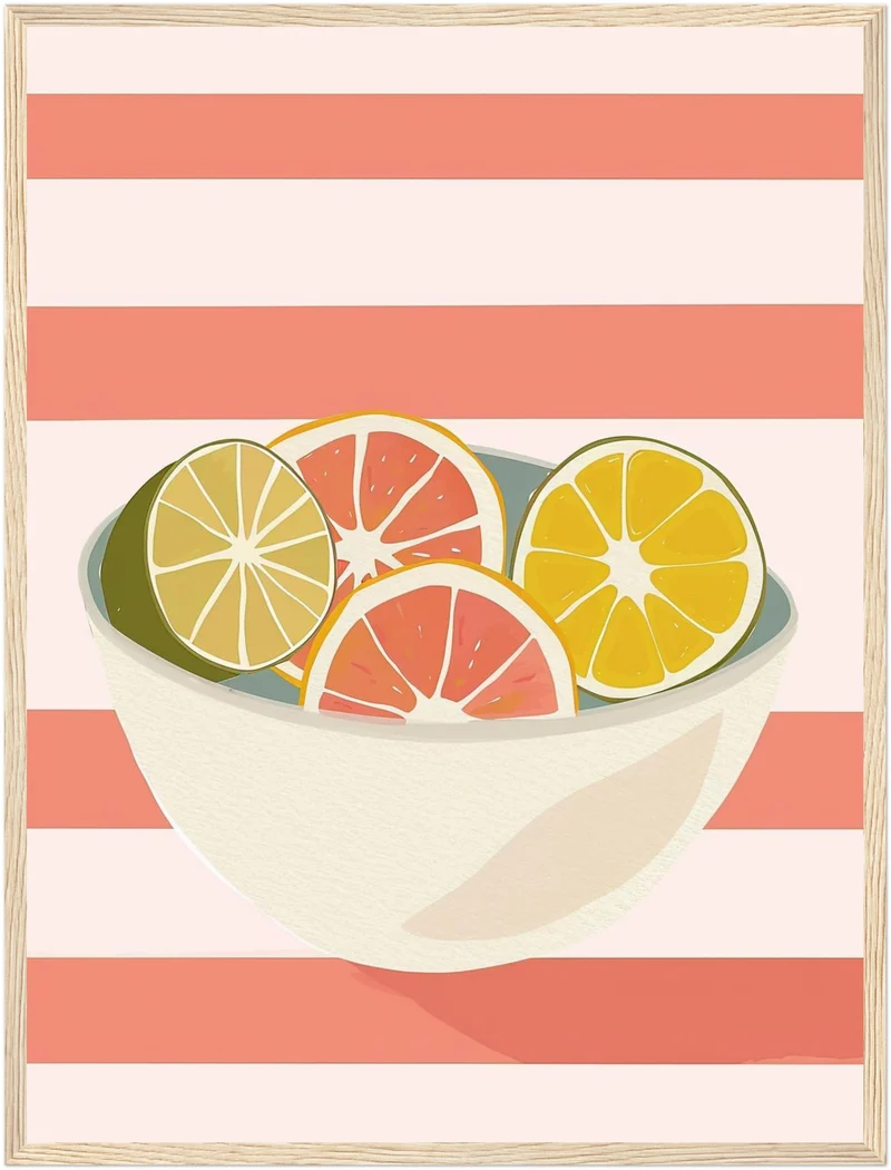 Zitrusfrüchte in Schale Poster