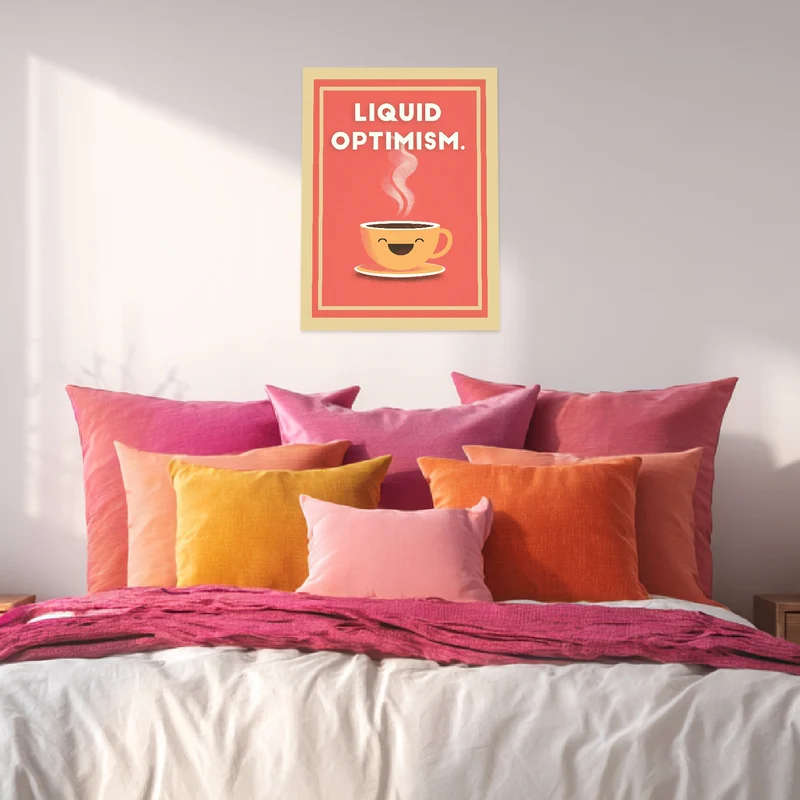 Liquid Optimism Kaffeetasse Leinwandbild
