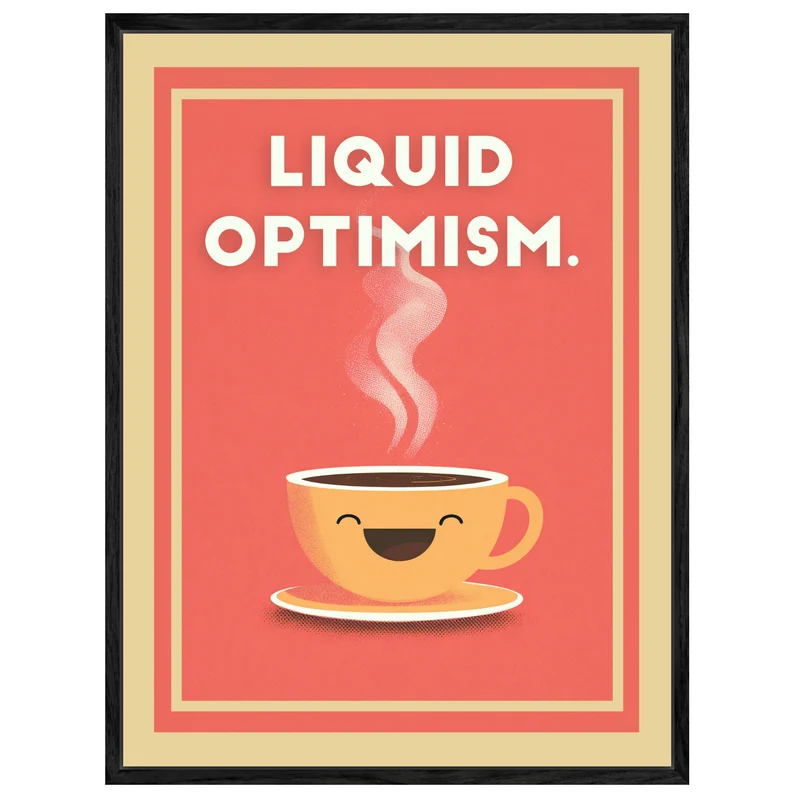 Liquid Optimism Kaffeetasse Leinwandbild