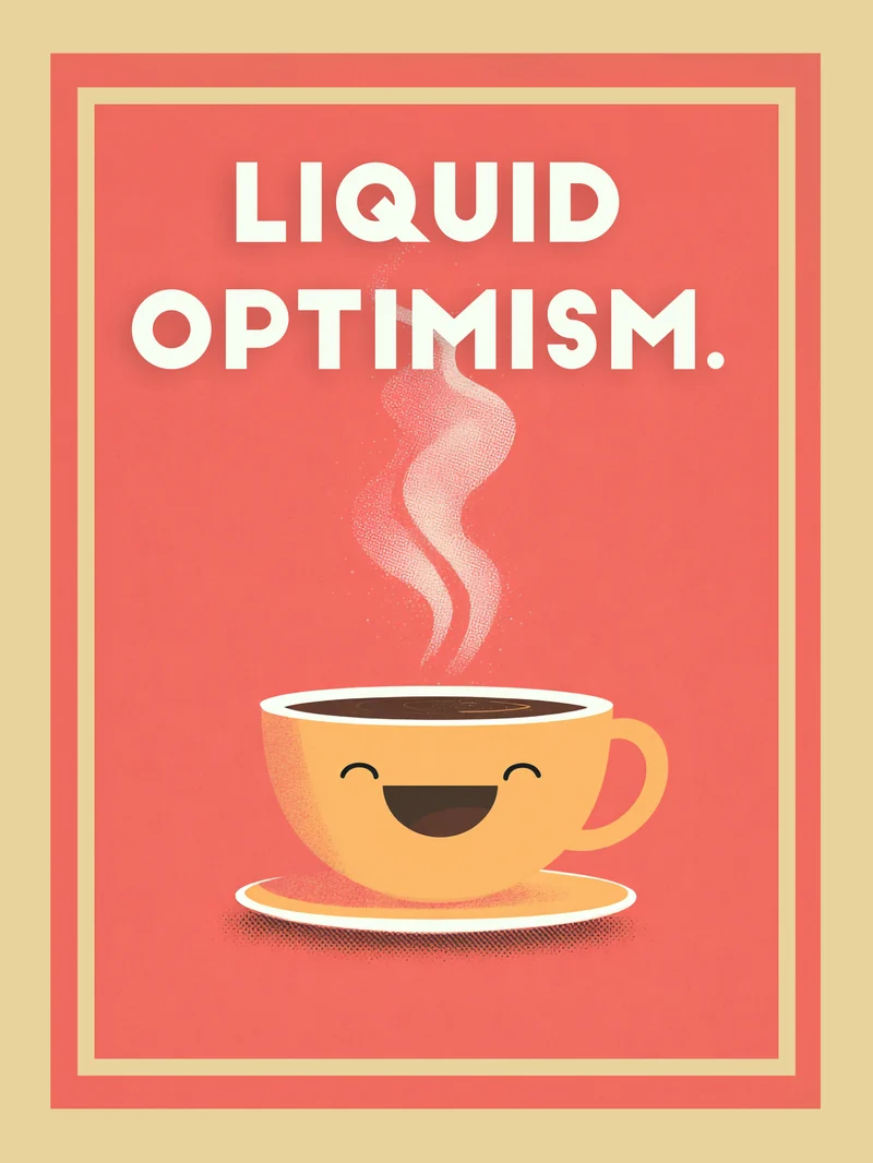 Liquid Optimism Kaffeetasse Poster