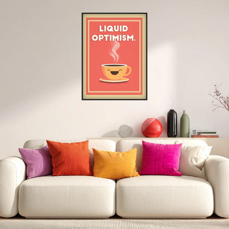 Liquid Optimism Kaffeetasse Poster