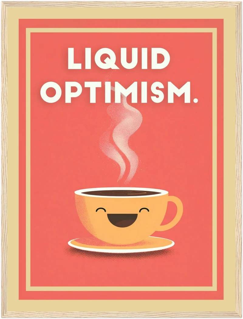 Liquid Optimism Kaffeetasse Poster