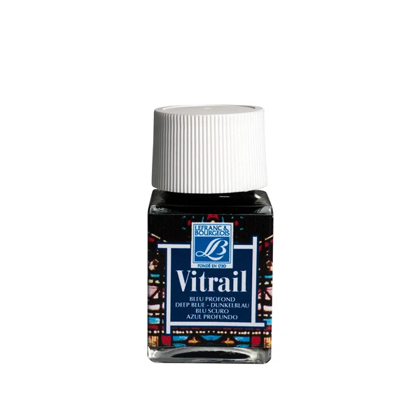 Lefranc & Bourgeois - 50ml Deep Blue - L&B Vitrail Glass & Tile Paint