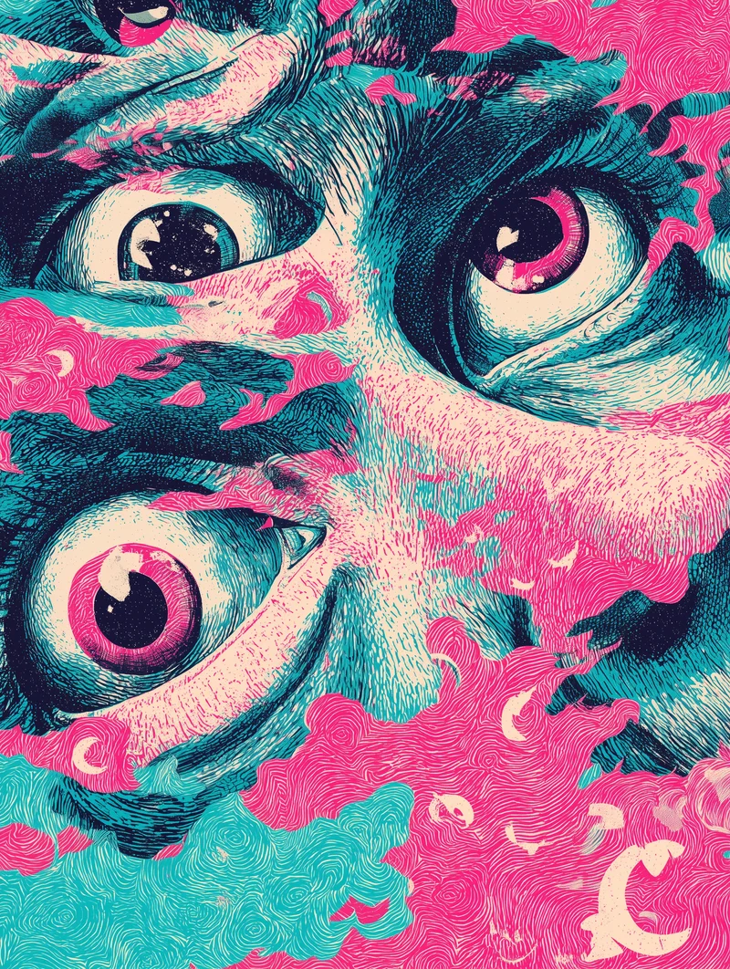Große expressive Augen Poster