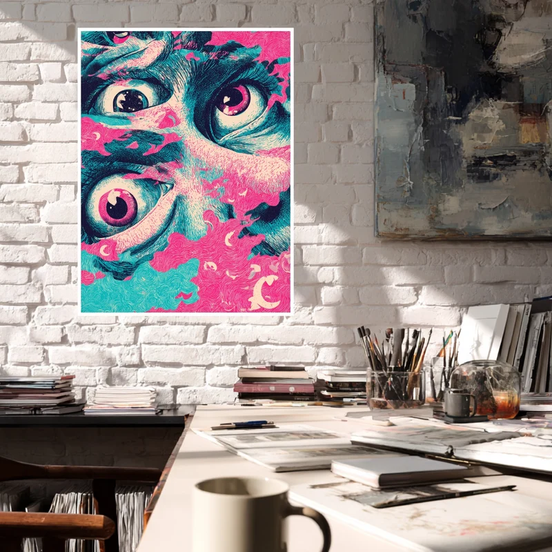 Große expressive Augen Poster