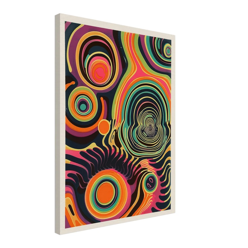 Bunte konzentrische Kreise Leinwandbild