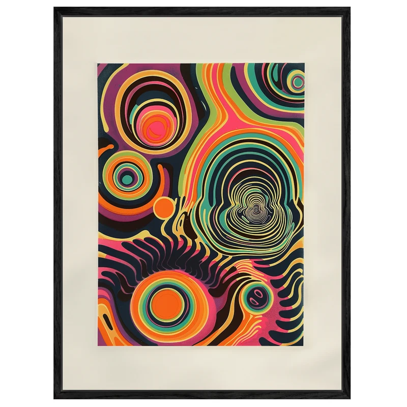 Bunte konzentrische Kreise Leinwandbild