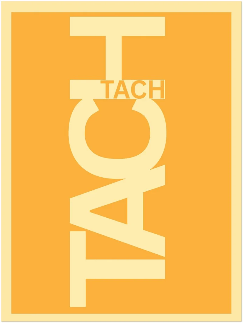 Tach Typografie Leinwandbild