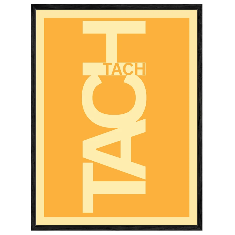 Tach Typografie Leinwandbild