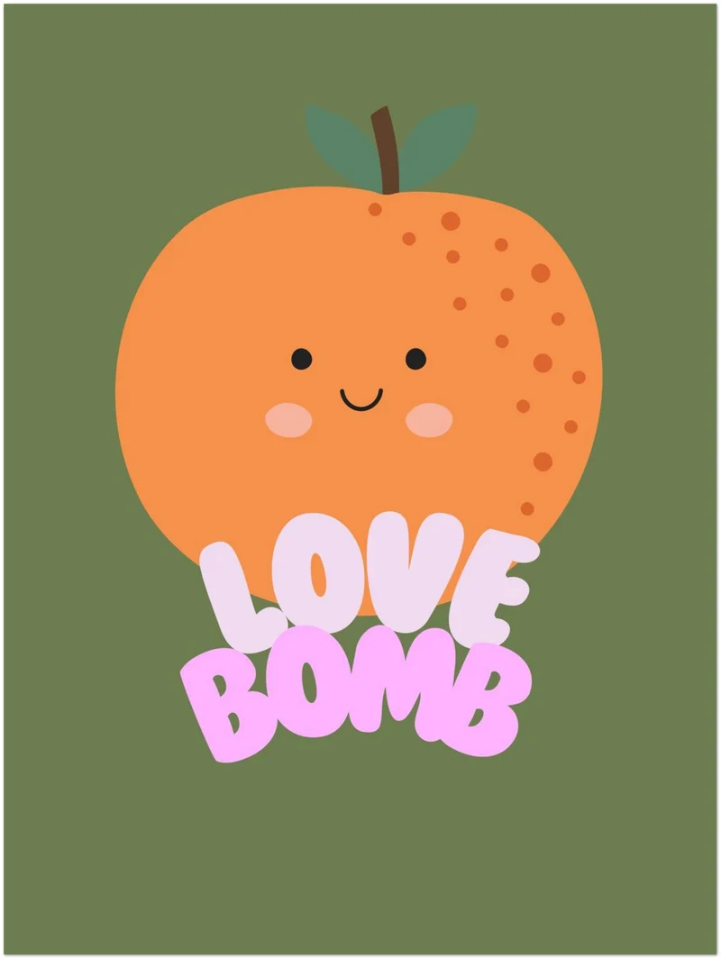 Orange Love Bomb Leinwandbild