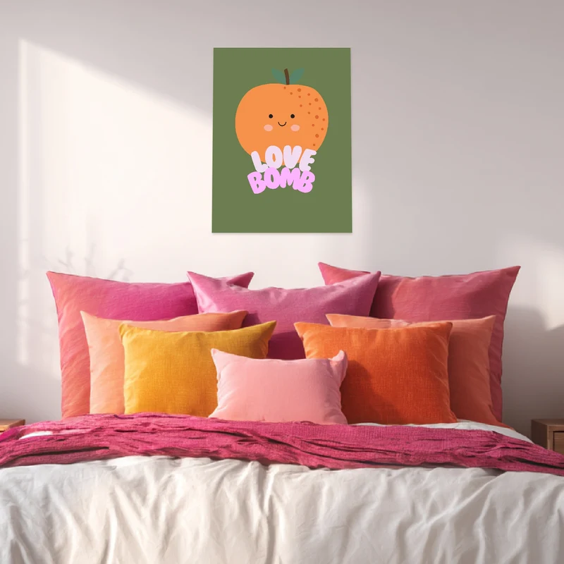 Orange Love Bomb Leinwandbild