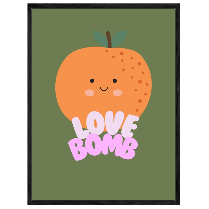 Orange Love Bomb Leinwandbild