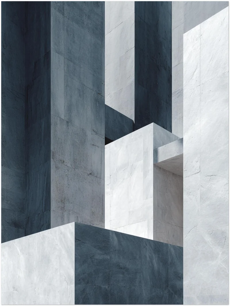 Graue Architektur Formen Leinwandbild