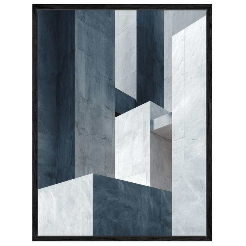 Graue Architektur Formen Leinwandbild