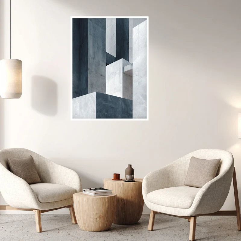 Graue Architektur Formen Poster