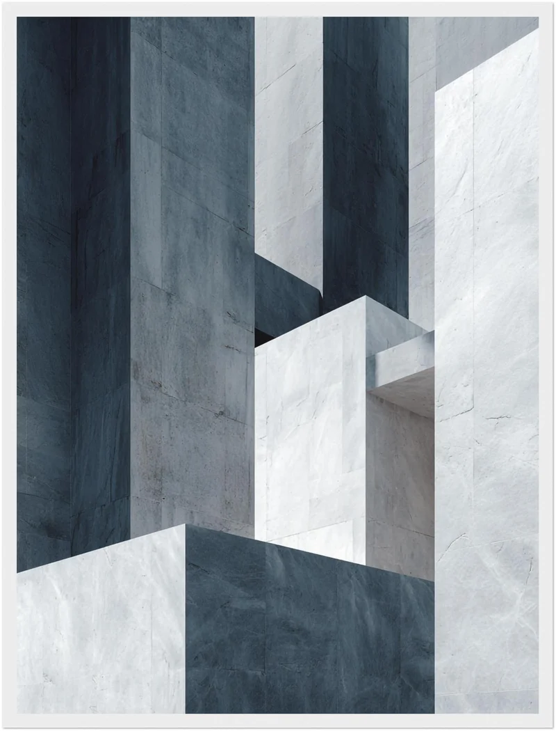 Graue Architektur Formen Poster