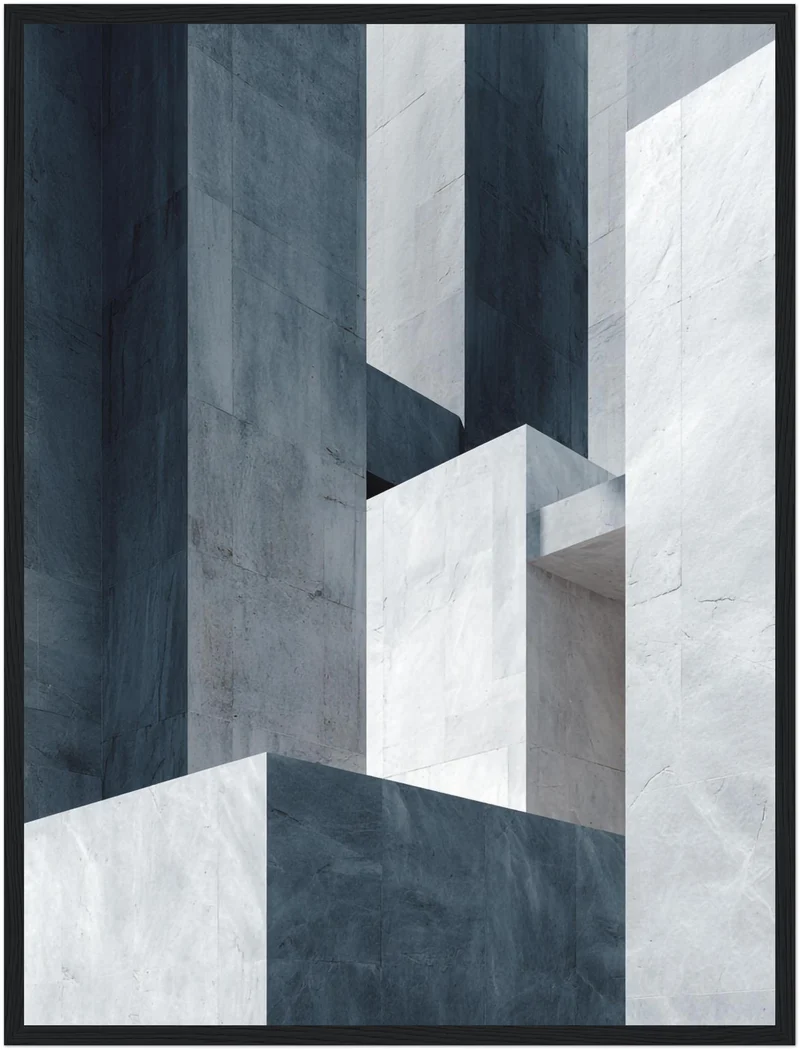 Graue Architektur Formen Poster