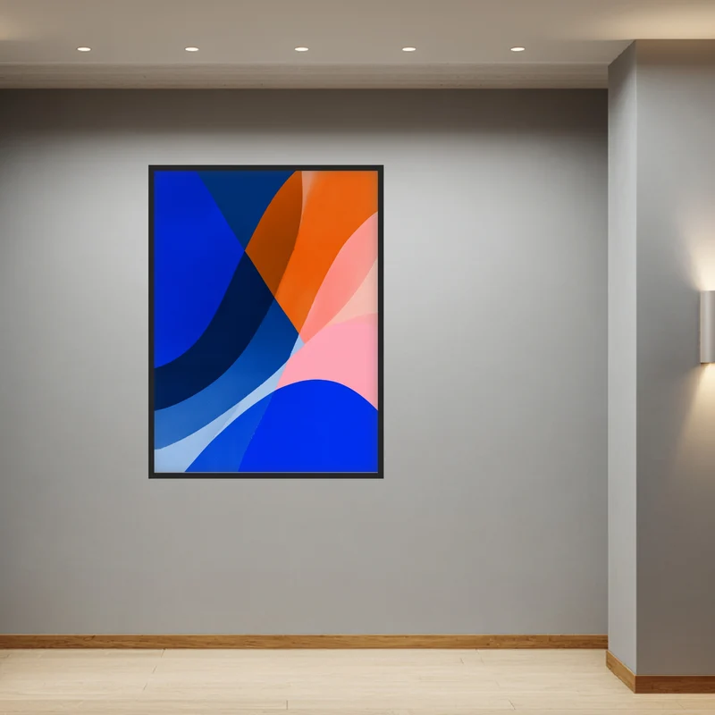Blau orange Formen Poster
