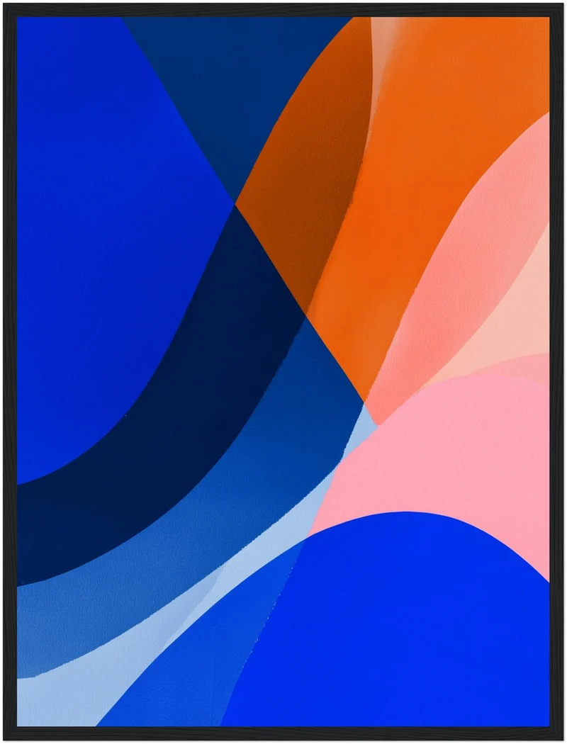 Blau orange Formen Poster