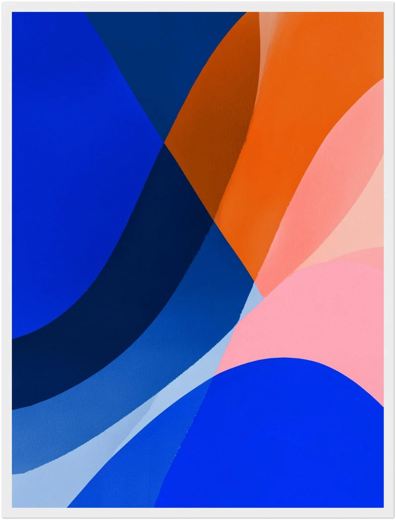 Blau orange Formen Poster