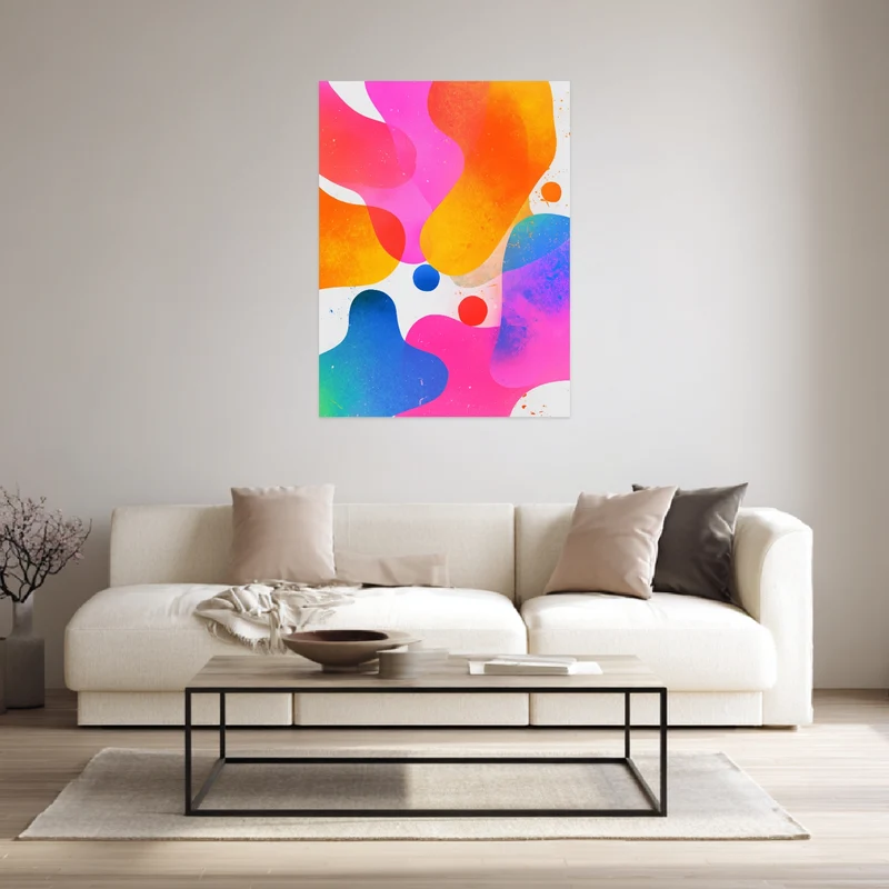 Bunte abstrakte Farbformen Poster
