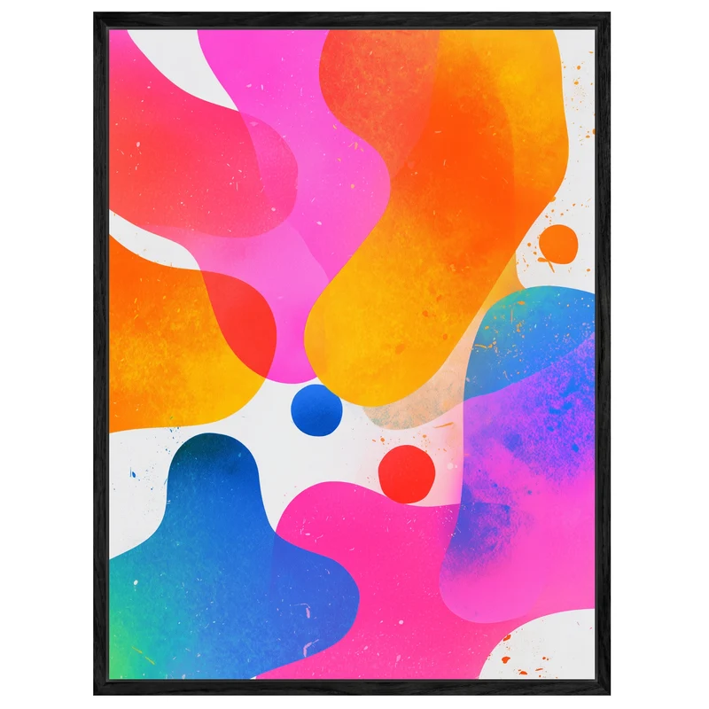 Bunte abstrakte Farbformen Leinwandbild