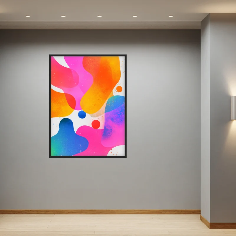 Bunte abstrakte Farbformen Poster