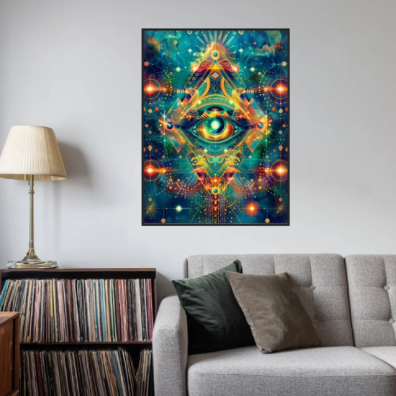 Kosmisches geometrisches Auge Poster