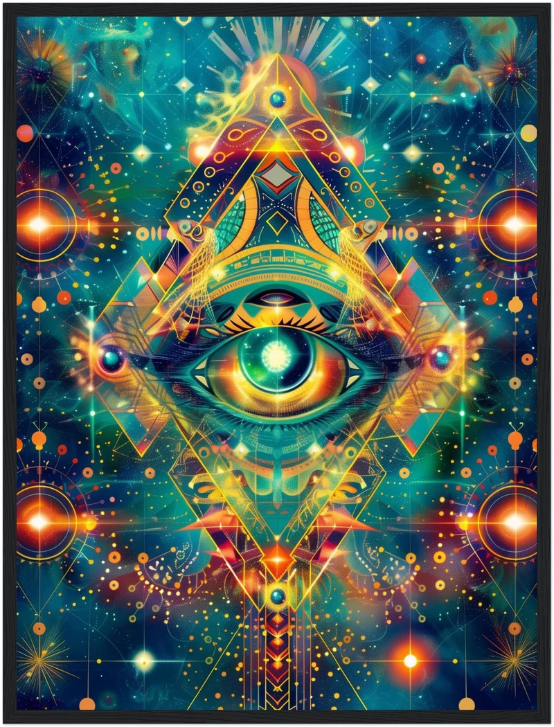 Kosmisches geometrisches Auge Poster