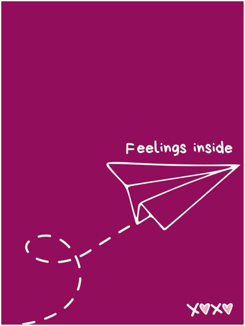 Papierflieger Feelings Inside Leinwandbild