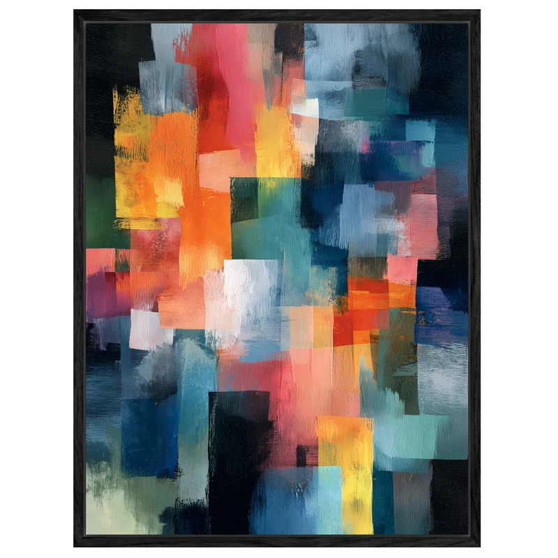 Bunte Pinselstriche Leinwandbild