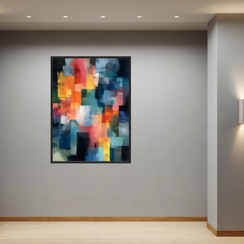 Bunte Pinselstriche Poster