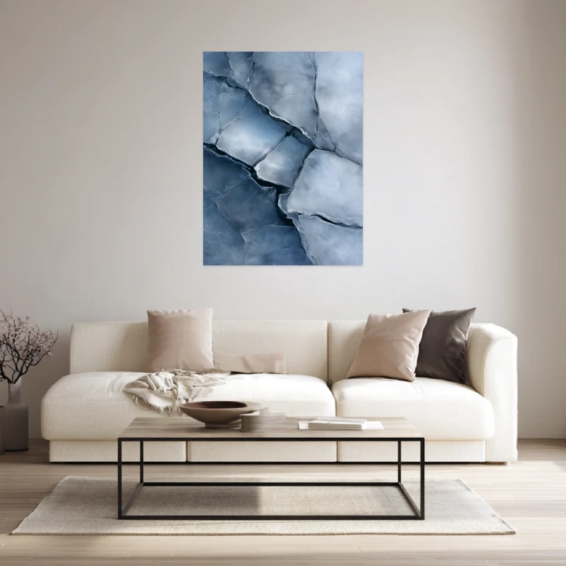 Eisartige Steinstruktur Poster
