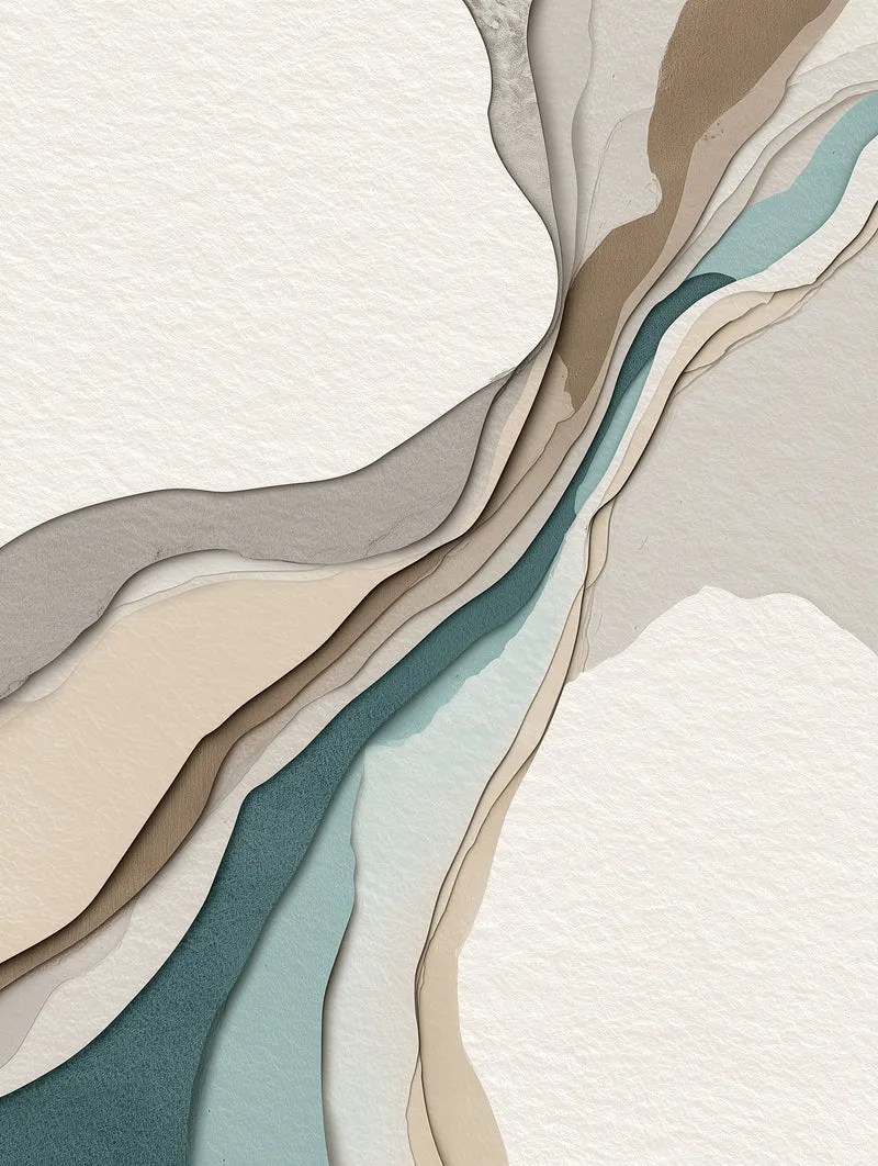 Geschichtete Linien in Naturtönen Poster