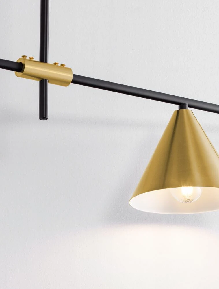 Sway Pendelleuchte Gold, Weiß, Schwarz