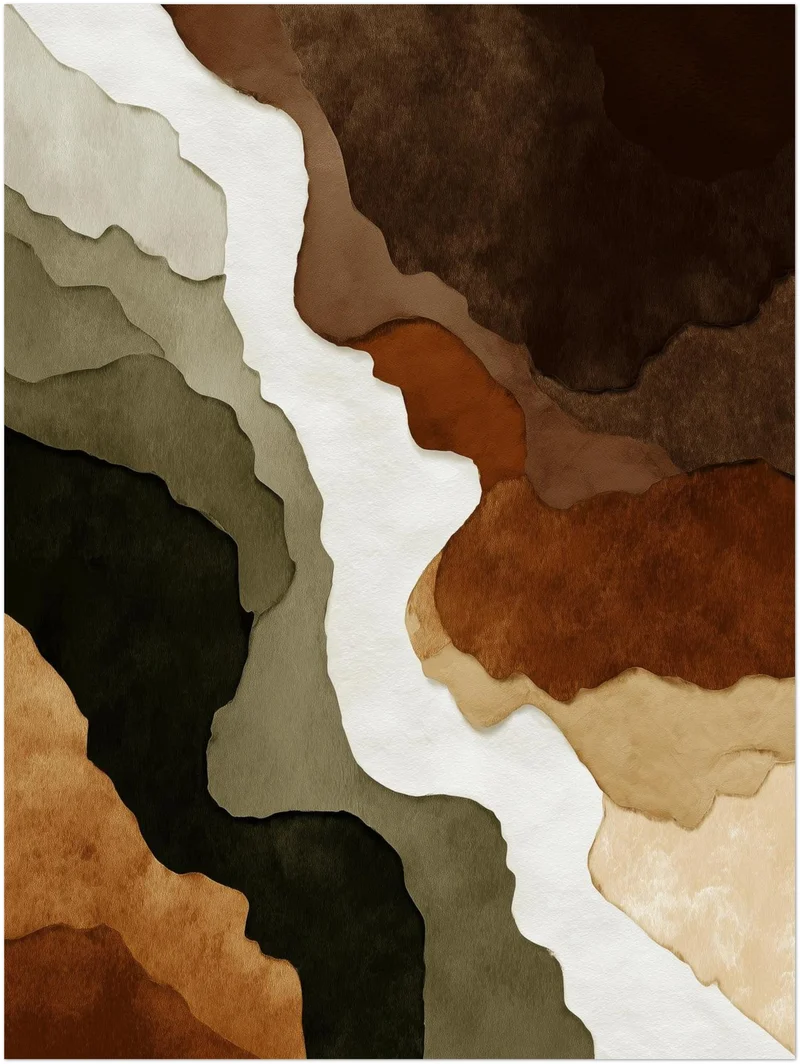 Erdton Schichten Leinwandbild