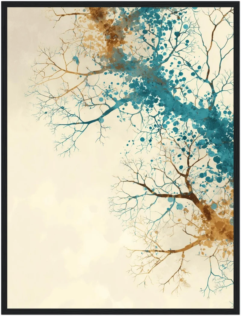 Aquarellartige Baumäste Poster