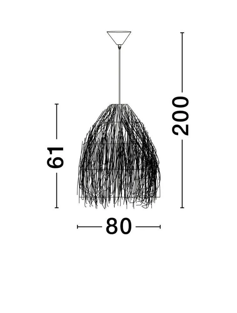 Hay Pendelleuchte E27 3xØ 80cm Braun